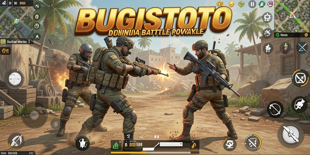 Gameplay mendebarkan di BUGISTOTO dengan aksi Battle Royale.