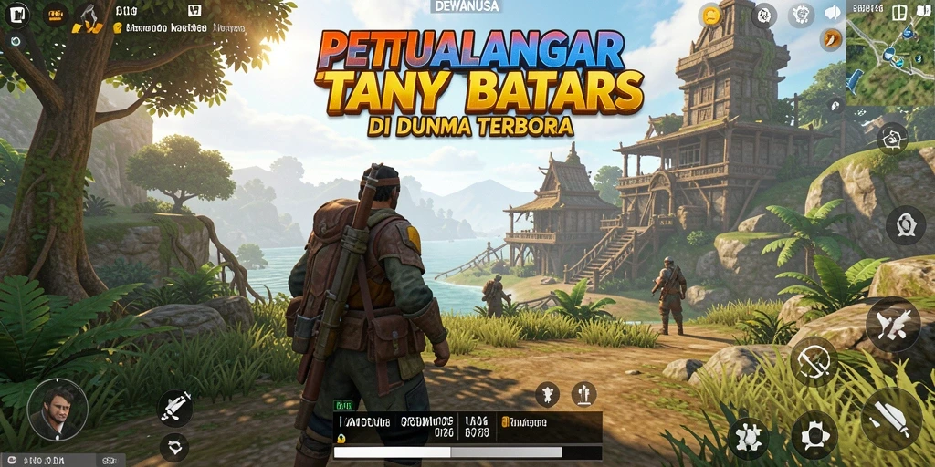 Tampilan gameplay DEWANUSA dengan eksplorasi dunia terbuka yang kaya.