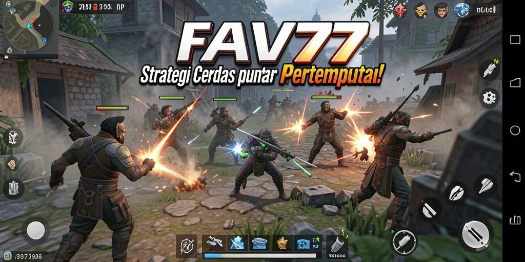 Tampilan gameplay FAV77 dengan strategi pertempuran yang menarik.
