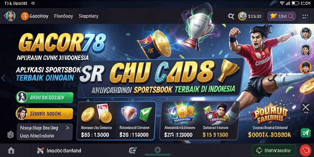 Screenshot GACOR78 menampilkan tampilan taruhan olahraga yang menarik.