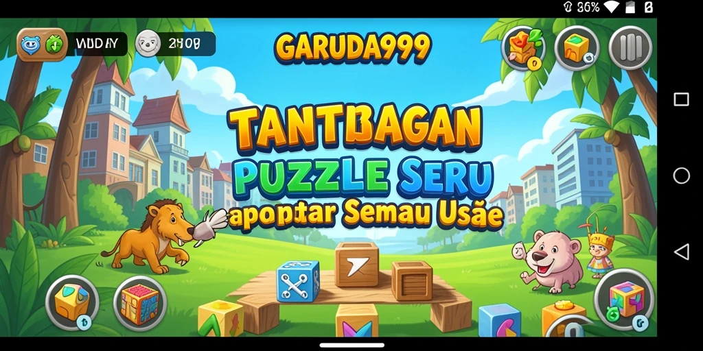 Screenshot gameplay GARUDA999 menampilkan tantangan menarik dalam menyusun puzzle.