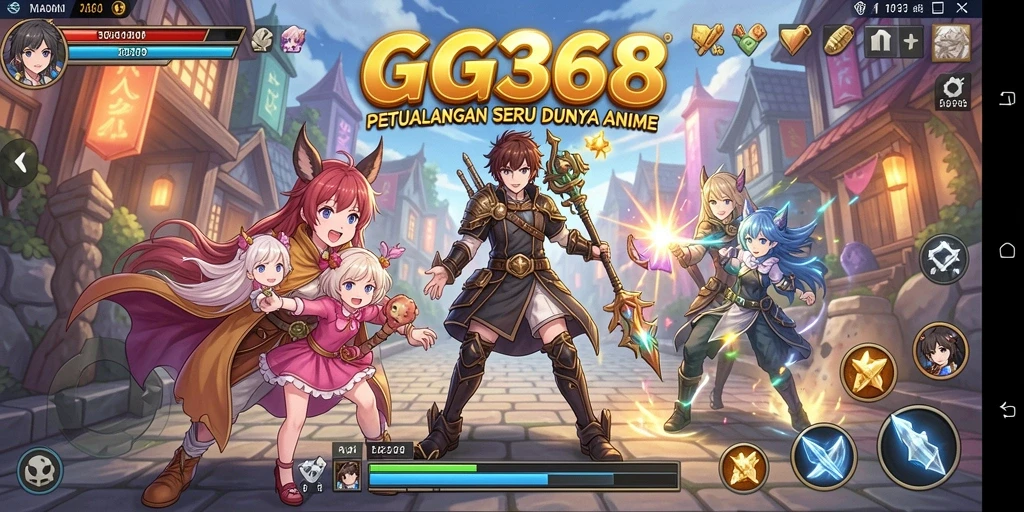 Tampilan gameplay GG368 dengan karakter Anime yang menakjubkan.