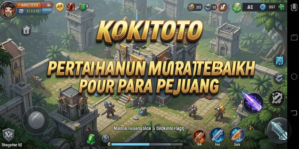 Tangkapan layar KOKITOTO menampilkan aksi menara bertahan yang mendebarkan.