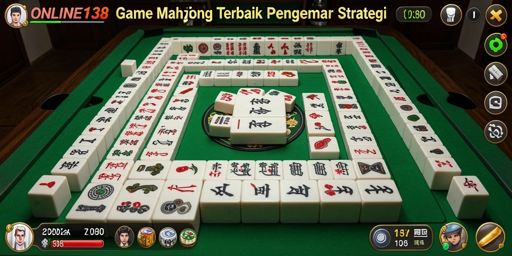 Screenshot gameplay ONLINE138 yang menampilkan suasana permainan Mahjong.