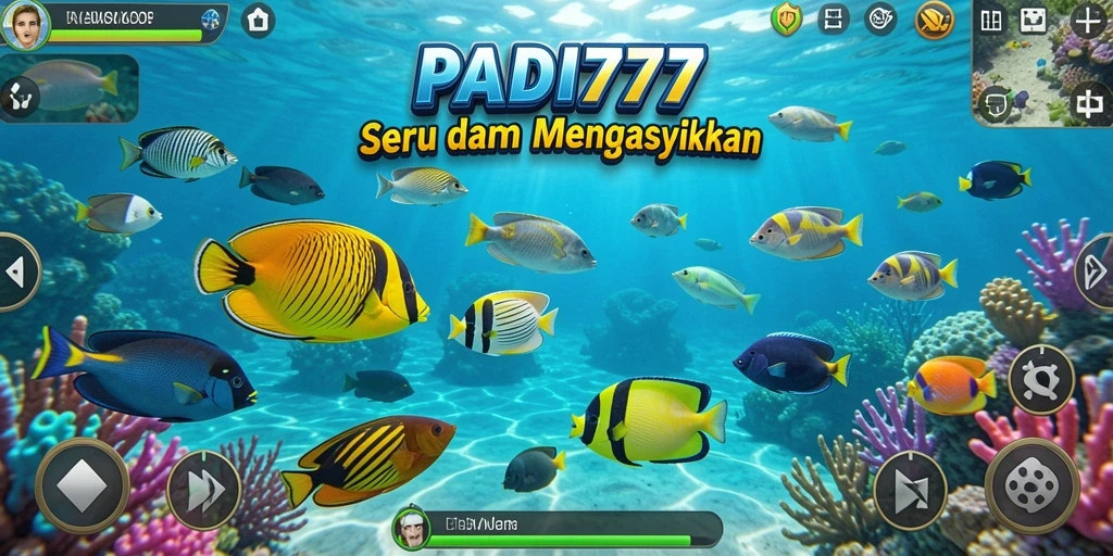 Screenshot tampilan gameplay PADI777 menampilkan momen seru tembak ikan.