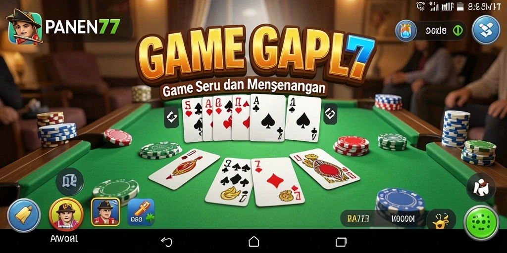 Screenshot gameplay PANEN77 yang menunjukkan momen seru bermain Gaple.