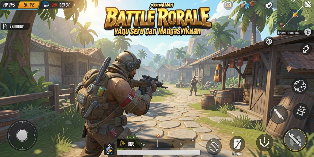 Gameplay seru dari RPVIP5 menampilkan pertarungan Battle Royale yang intens.