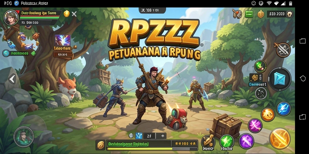 Screenshot utama RPZZZ menampilkan aksi seru dalam gameplay RPG.