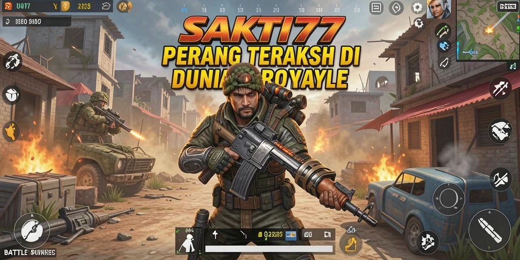 Menampilkan aksi seru dalam SAKTI77 di medan pertempuran Battle Royale.