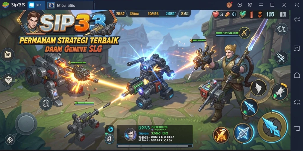Screenshot SIP33 menampilkan gameplay intens di medan perang.