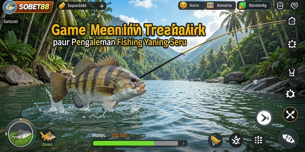 Screenshot gameplay SOBET88 menampilkan aksi memancing yang mendebarkan.