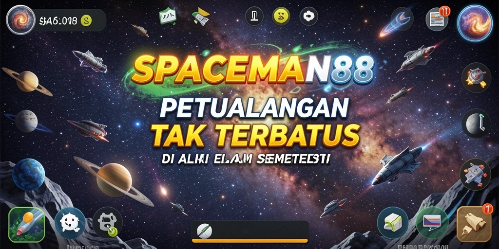 Gameplay SPACEMAN88 menampilkan eksplorasi planet yang luas dan penuh petualangan.